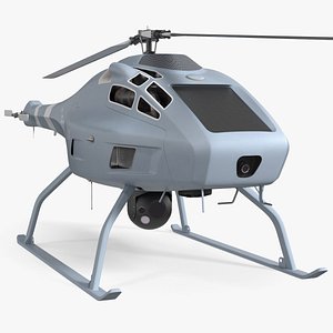 3D UMS Skeldar V200 UAV Helicopter Rigged for Cinema 4D model
