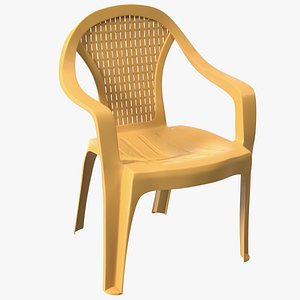 Monoblock Plastic Chair with Armrest Brown model