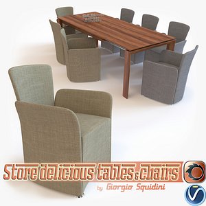 Chair NIDO & Table OMNIA dining set CALLIGARIS _supplemented