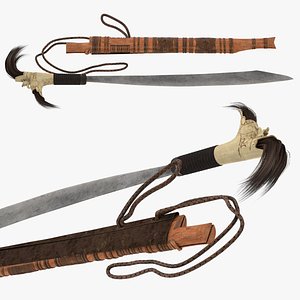 3D Mandau Knife model