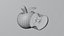 Stylized Apple and Slice Pack - Low Poly 3D Fruit Model