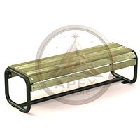 Backless Bent Pipe Street Bench v2
