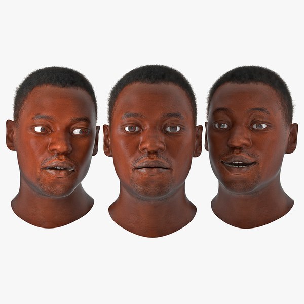 african american male head 3d max