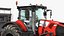 Moissonneuse Massey Ferguson avec tracteur avec remorque agricole
