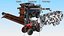 Moissonneuse Massey Ferguson avec tracteur avec remorque agricole