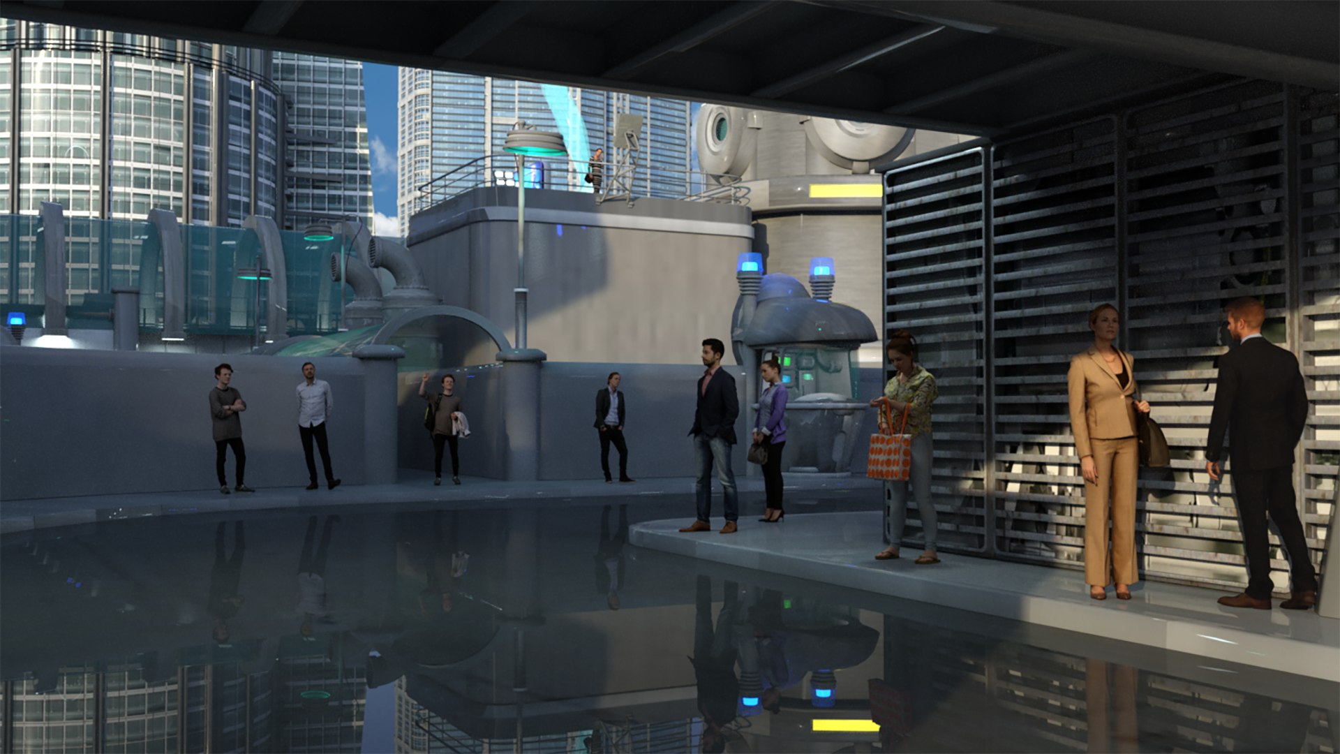 3D Futuristic City Block - TurboSquid 1967757