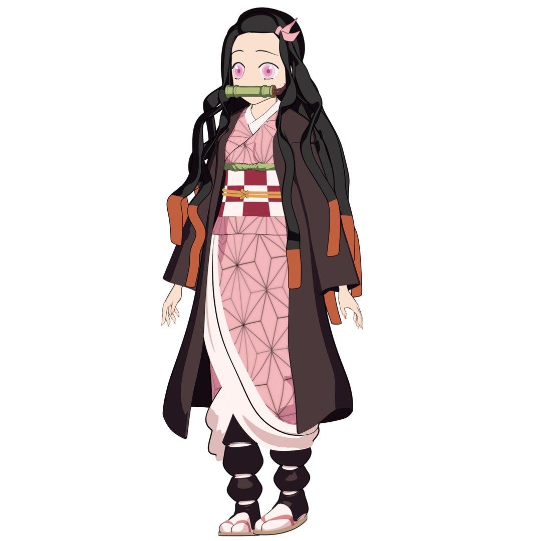 Nezuko Kimetsu Yaiba Slayer 3d Turbosquid 1481519 2350