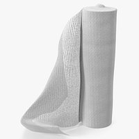 Hanging End Wound Dressing Roll White