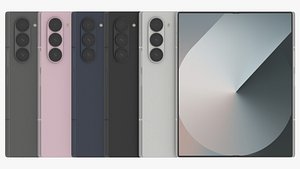 Samsung Galaxy Z Fold 6 all Colors 3D