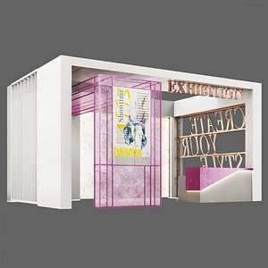 3D Booth02 kiosk exhibition model