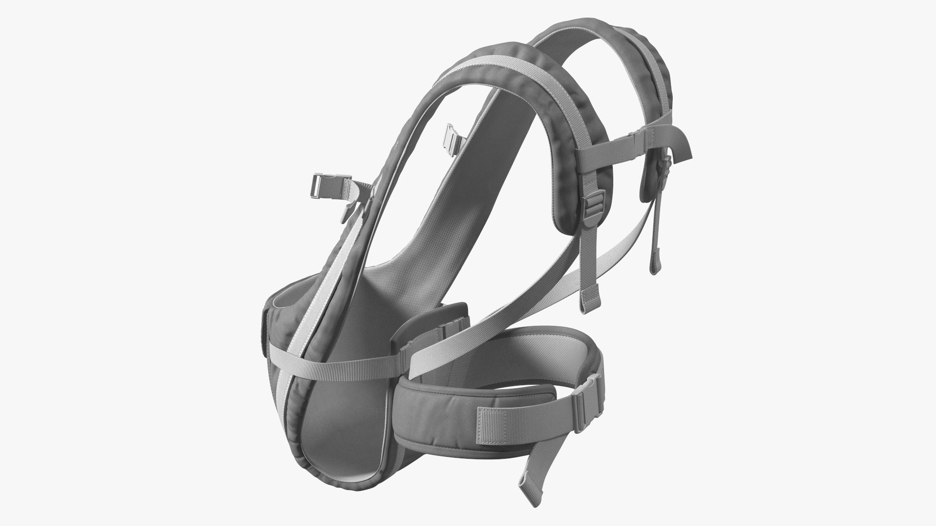 Infants Soft Carrier Grey Sitting Position 3D model preview