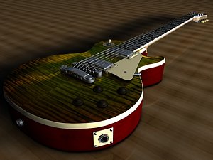3d model of gibson les paul guitar