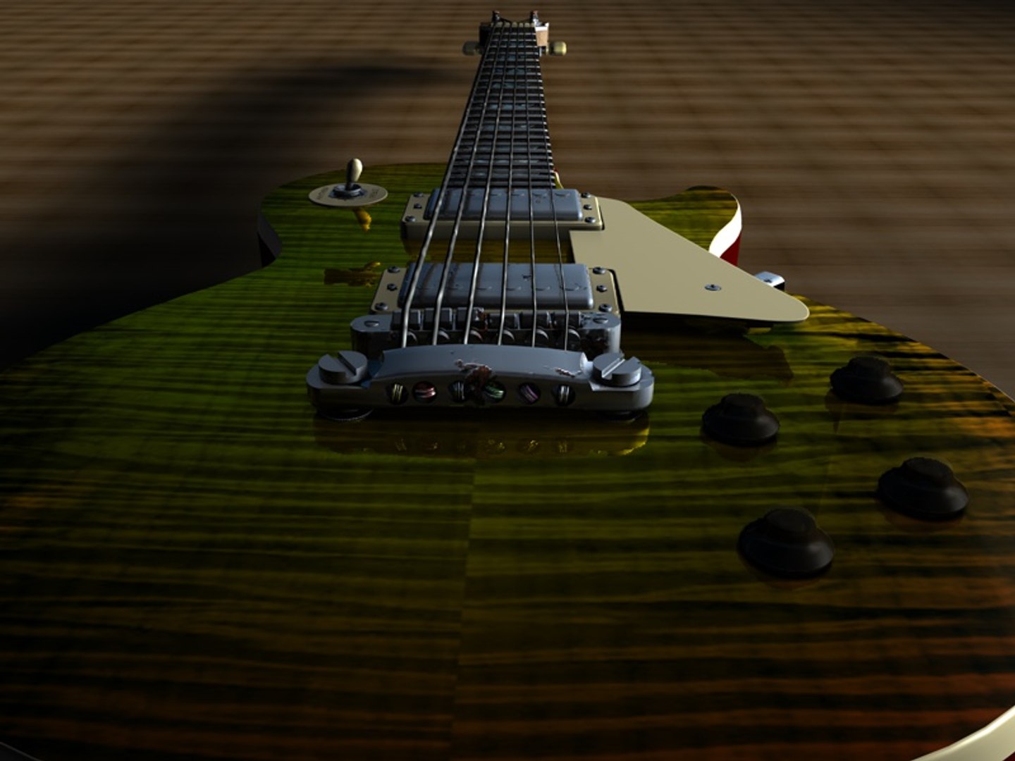 3d Model Of Gibson Les Paul Guitar