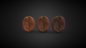 Coffee beans 3D model