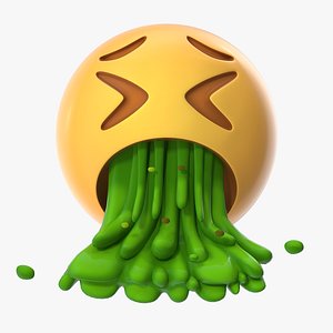 face vomiting emoji 3D