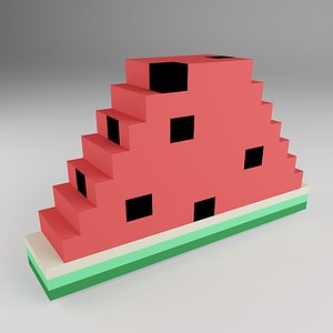 LOW POLY WATERMELON 3D model