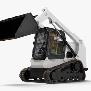 Skid Steer Loader with Operator Rigged for Maya