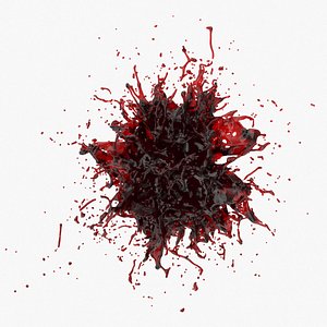 3D Blood Splash 16 model