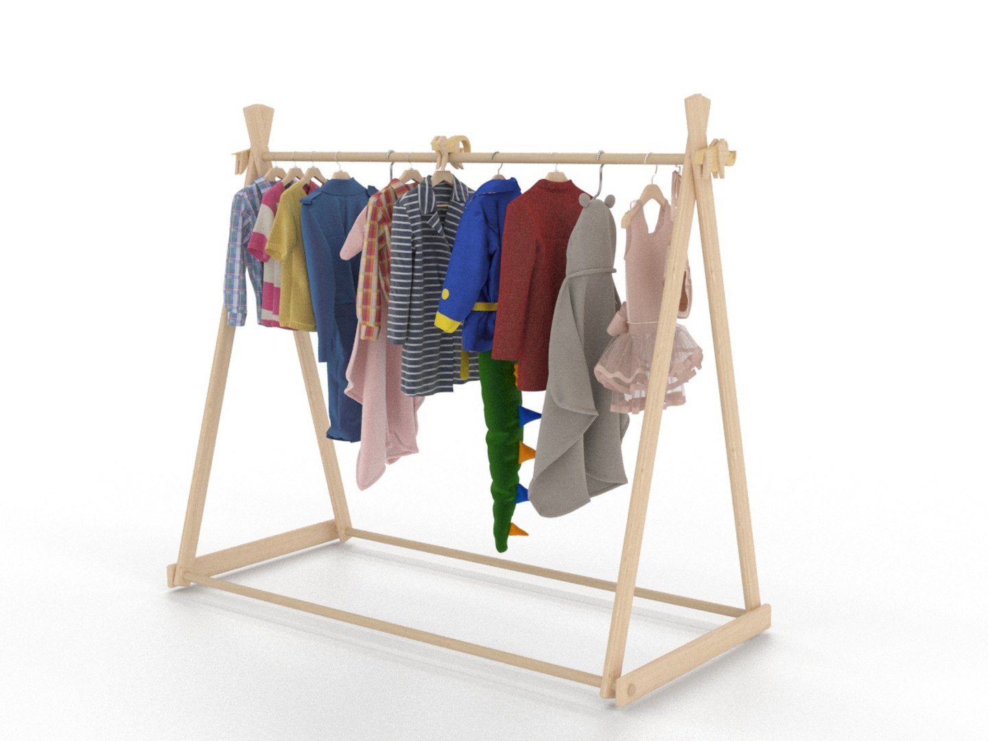 3D Children S Clothes Line TurboSquid 1455816