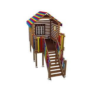 Wooden Colorful PlayHouse Playground