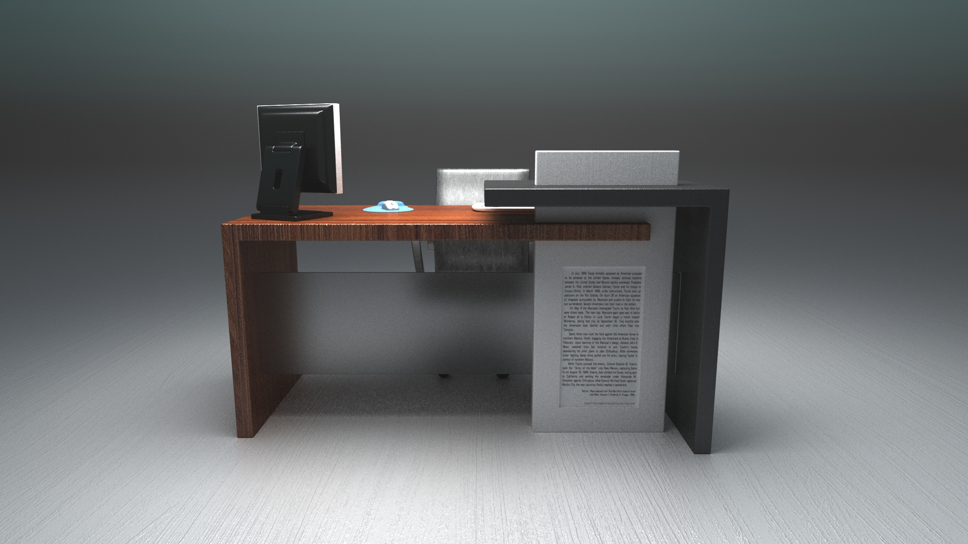 Modern Reception Office Desk Model - TurboSquid 1634627