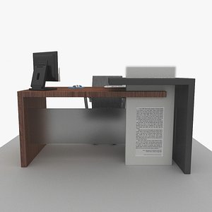 FREE Modern reception desk 3ds max model