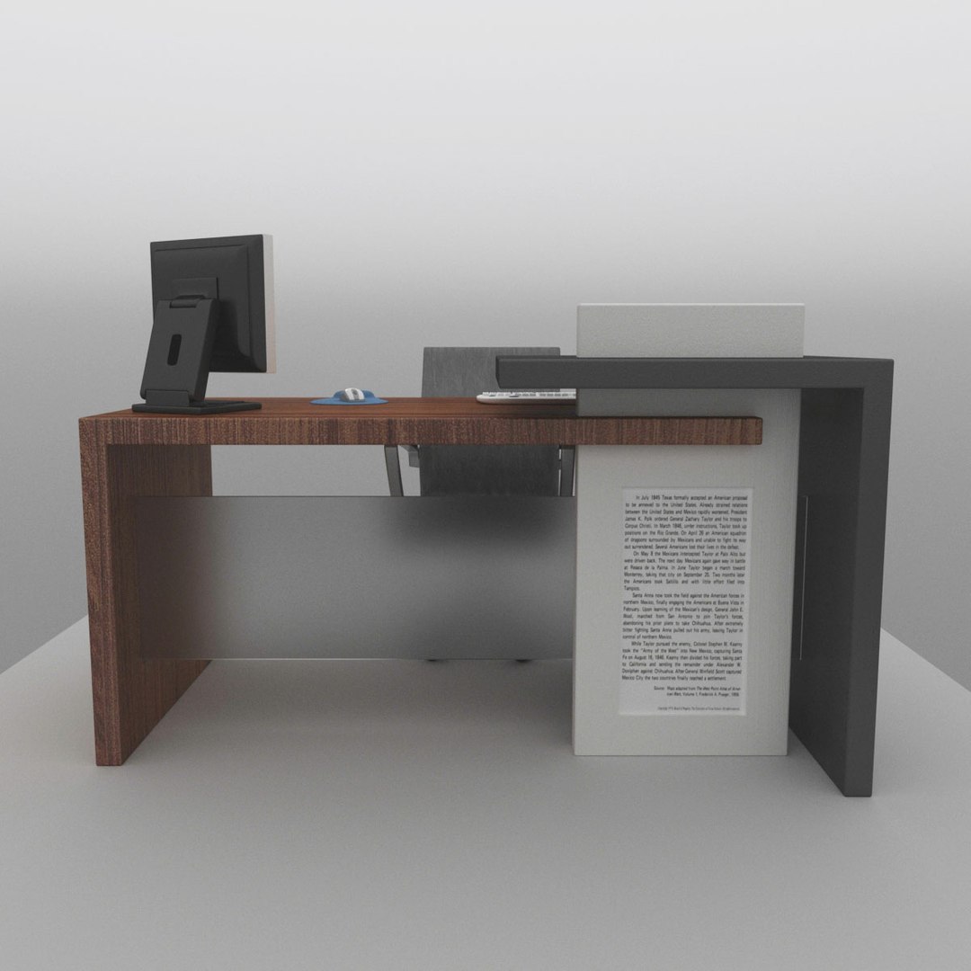 Modern Reception Office Desk Model - Turbosquid 1634627