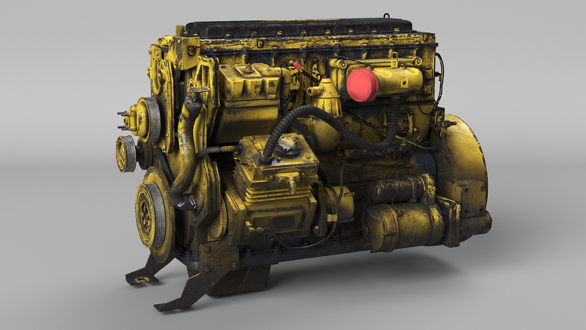 Used Dirty Tractor Diesel Engine model - TurboSquid 2183849