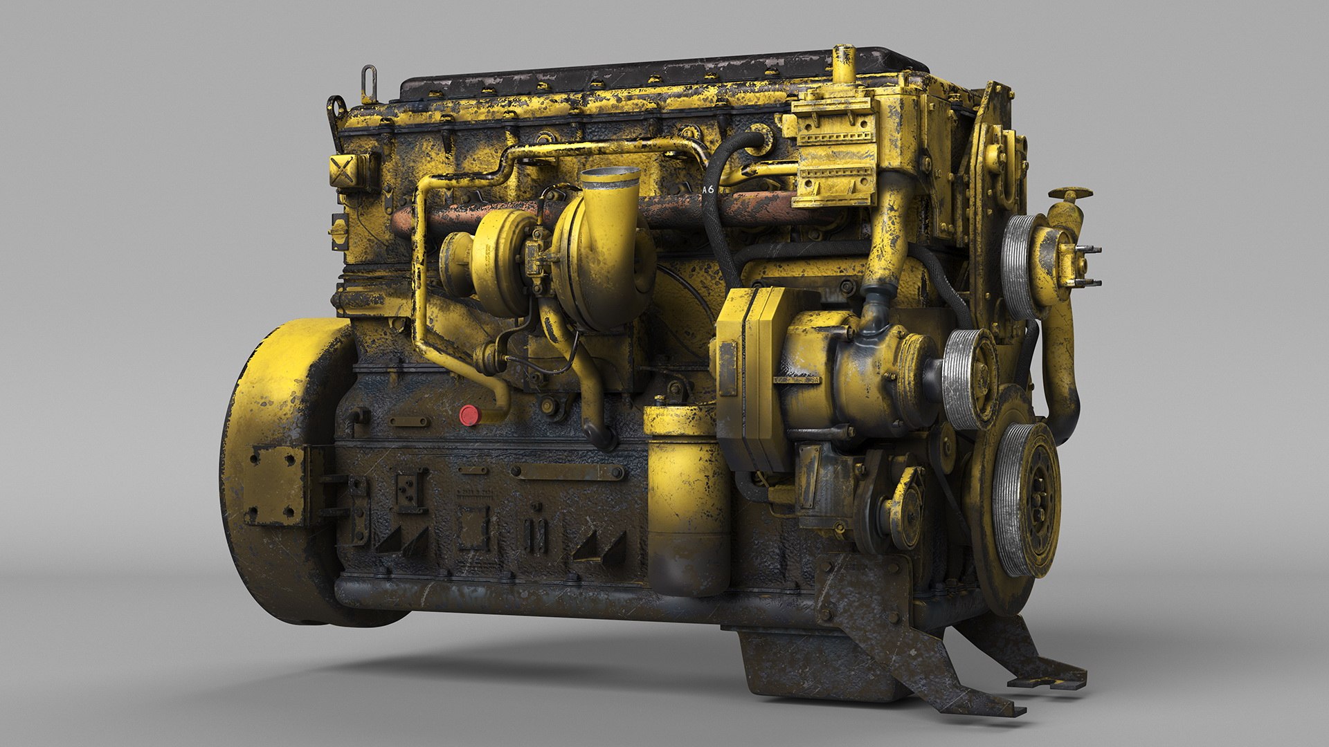 Used Dirty Tractor Diesel Engine model - TurboSquid 2183849