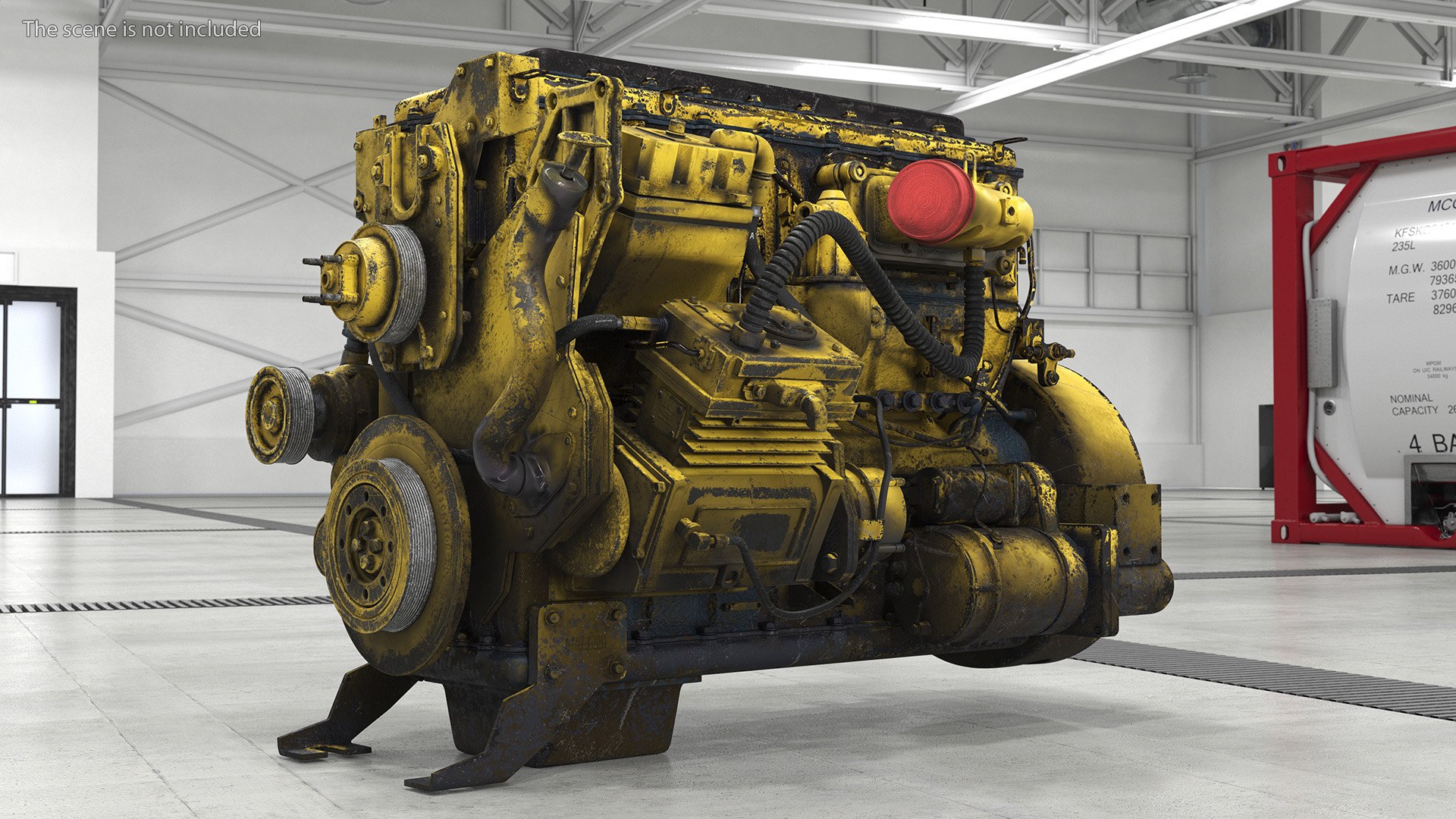 Used Dirty Tractor Diesel Engine model - TurboSquid 2183849