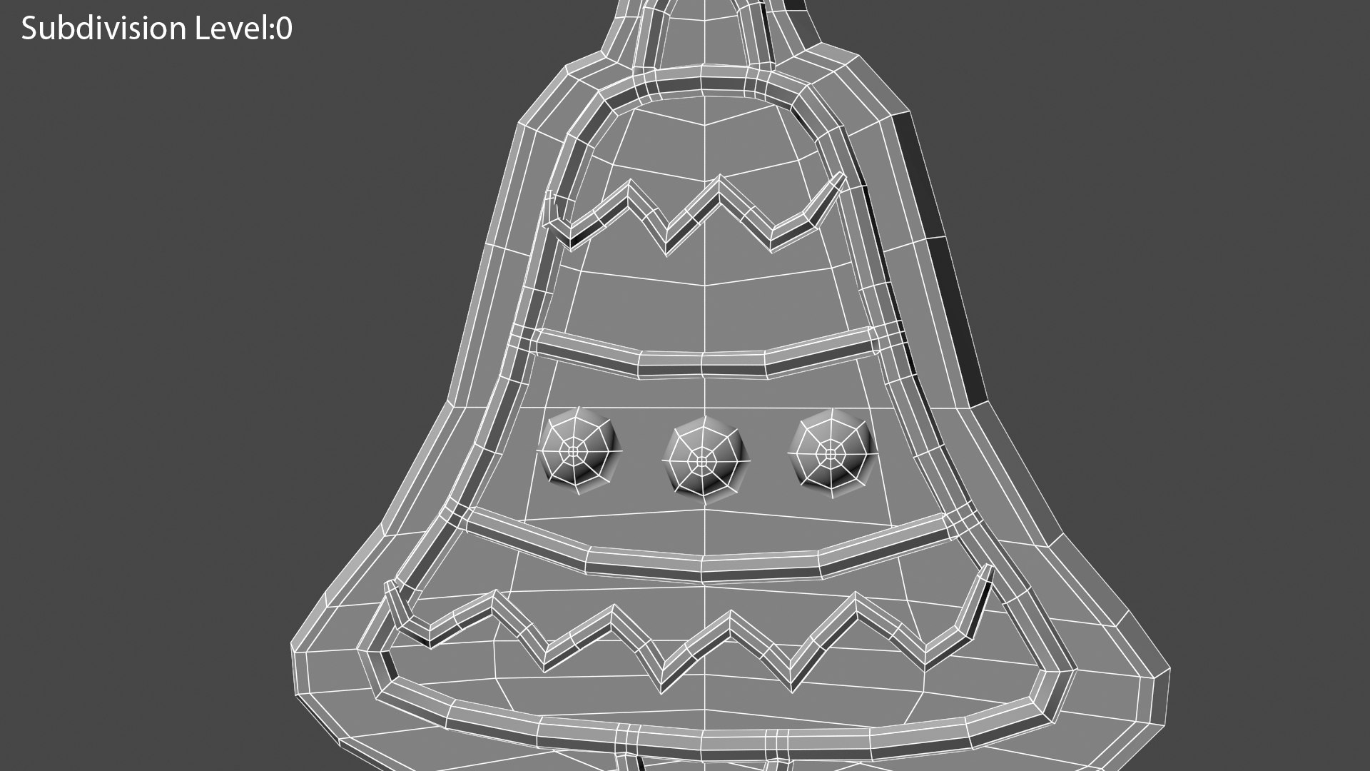 3D Gingerbread Bell Christmas Cookie Model - TurboSquid 1651842