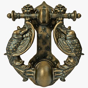 old door knocker 3d model