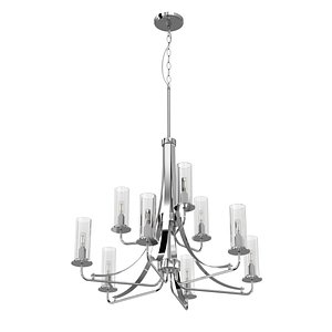 3D Progress Lighting Riley chandelier model