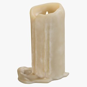 3D realistic candle 2 model