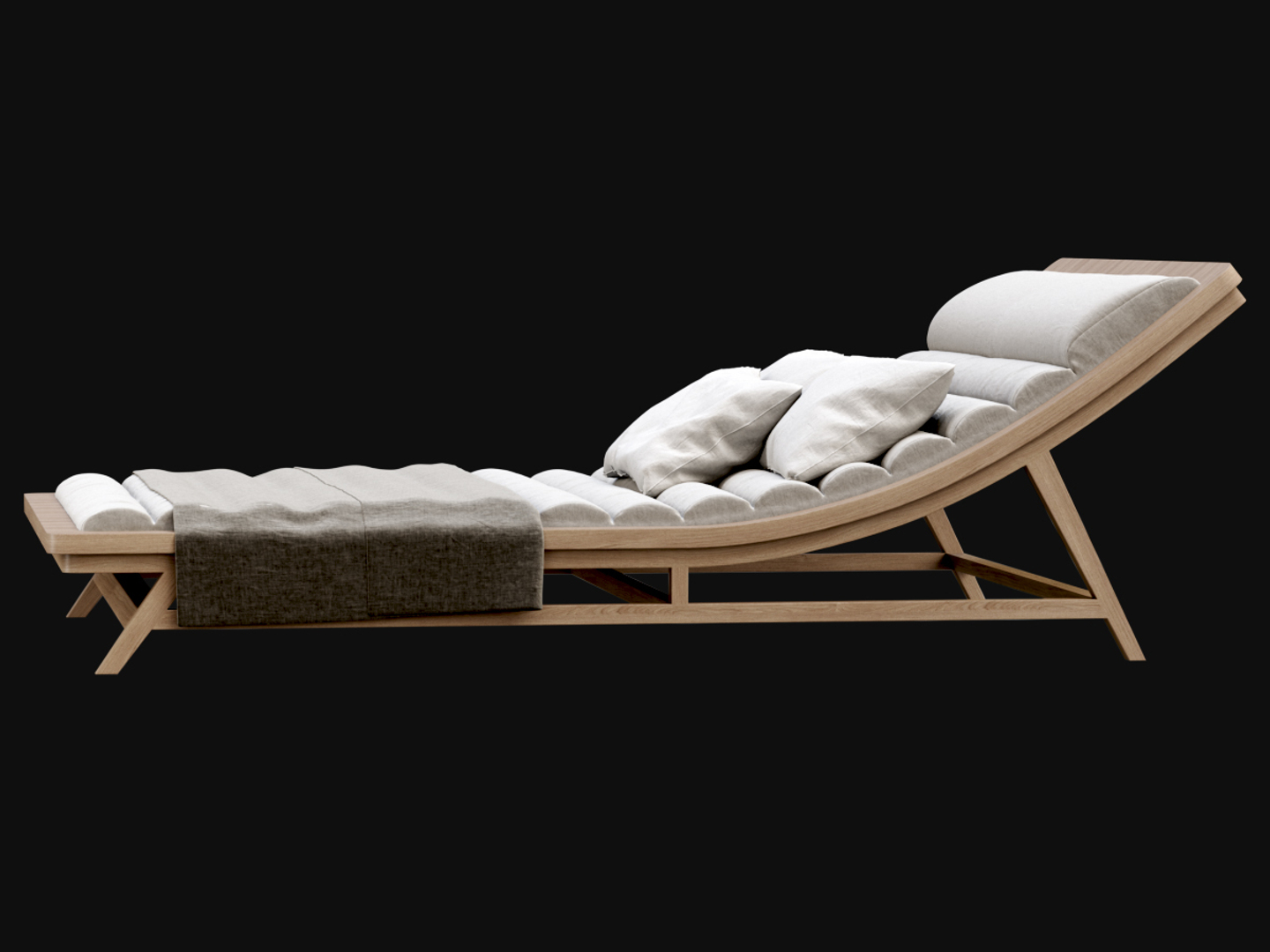 Große Outdoor-Chaiselongue aus Holz L17 3D-Modell - TurboSquid 1701297