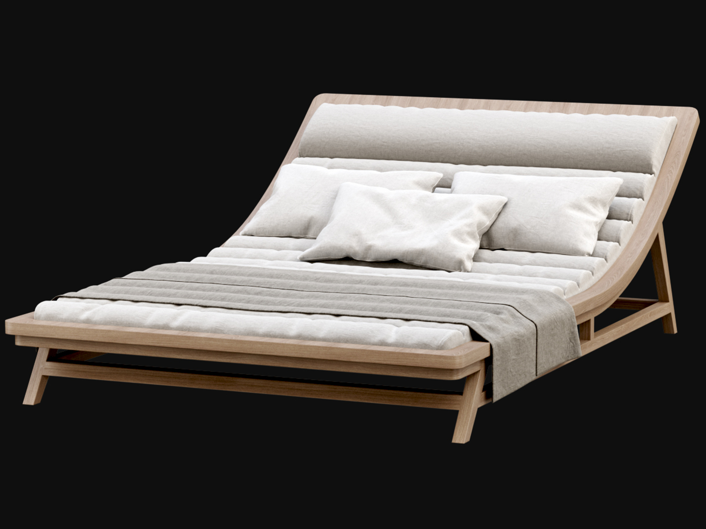 Große Outdoor-Chaiselongue aus Holz L17 3D-Modell - TurboSquid 1701297