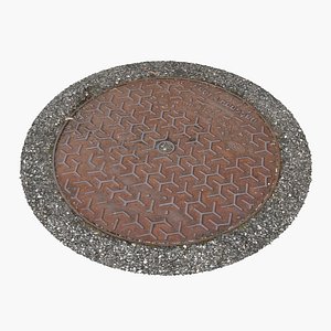 manhole cover 3d max