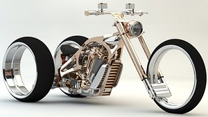3D tricycle motorcycles model