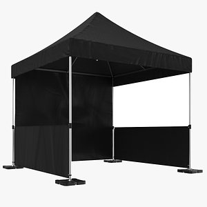 3D Black Commercial Tent model