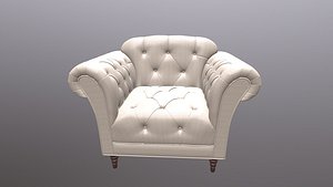 Chesterfield Armchair Sofa 3D model
