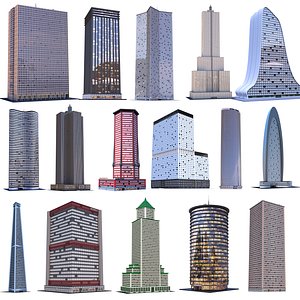 3D model skyscraper building architecture