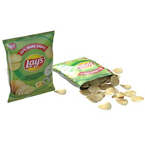 3D Lays cream and onion