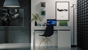 Office Workplace V1 - PBR Cinema4D Octane Render  Formats 3D