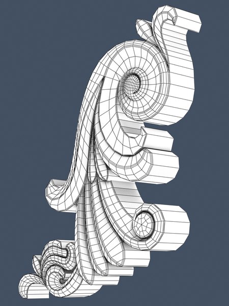 decorative scroll 3d model