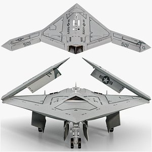 Rigged Northrop Grumman X-47B UCAS-D Drone PBR 3D model