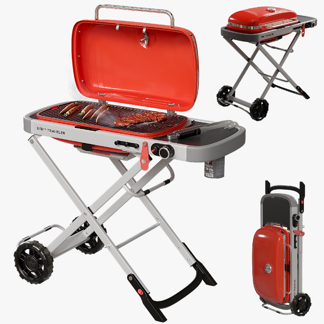 modelo 3d er Traveler Portable Gas Grill TurboSquid 2075683