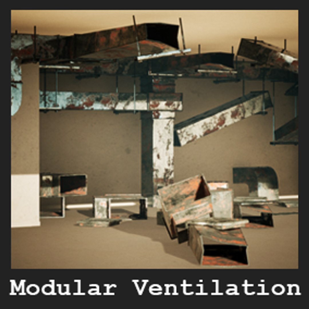 3D Model Modular Ventilation 14 Assets - TurboSquid 2111416