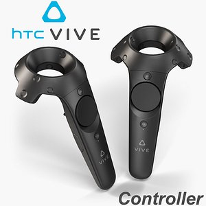 low-poly htc vive controller 3D model