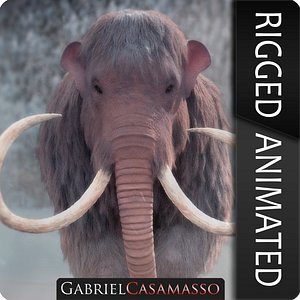 Mammuthus primigenius Rigged/Animated