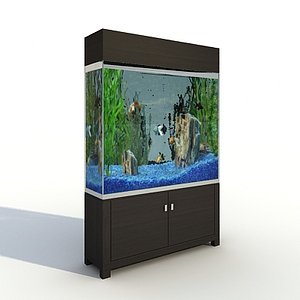 shelf aquarium 3d model